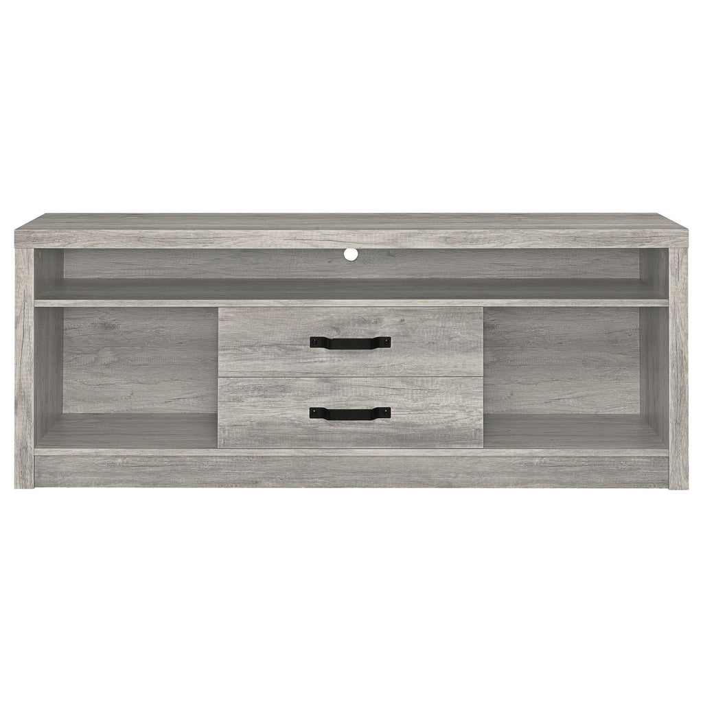 Bergeron - 2 Drawer TV Stand - Driftwood