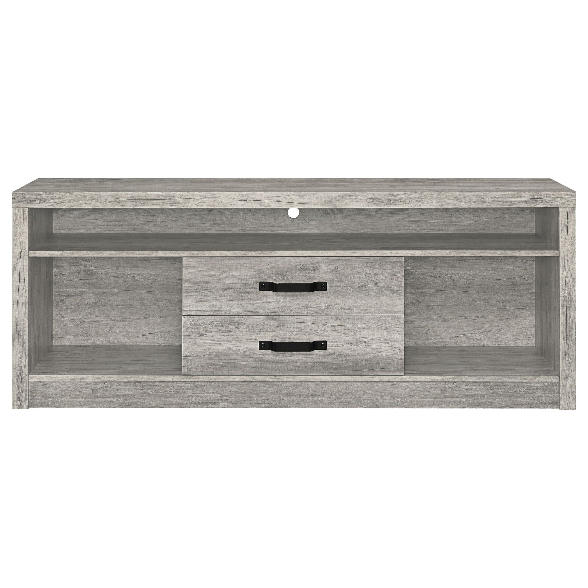 Bergeron - 2 Drawer TV Stand - Driftwood