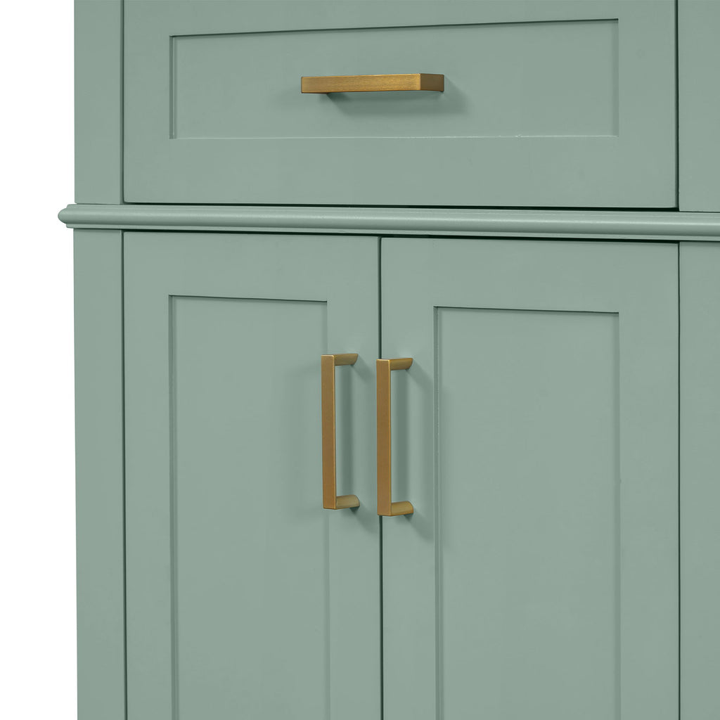 Bathroom Vanity With Sink, Soft Close Doors, 4 Storage Drawers