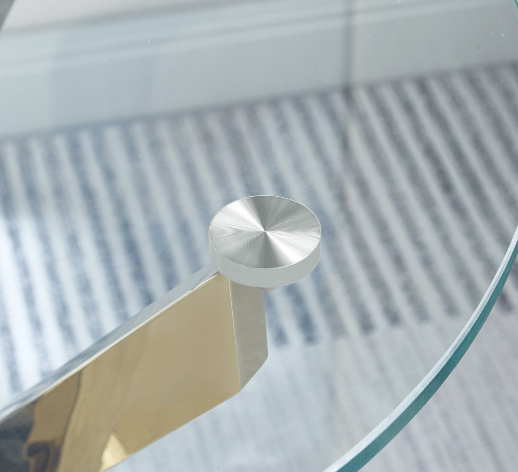 Modern Round Tempered Glass Table With Legs
