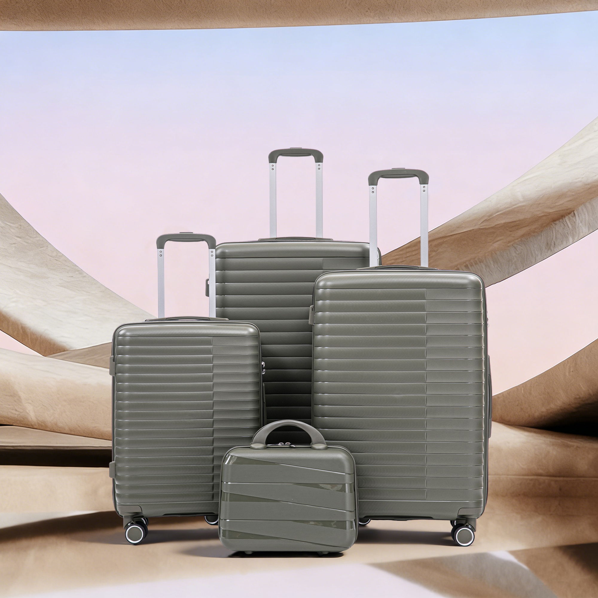 4 Piece Luggage Set, Combination Lock