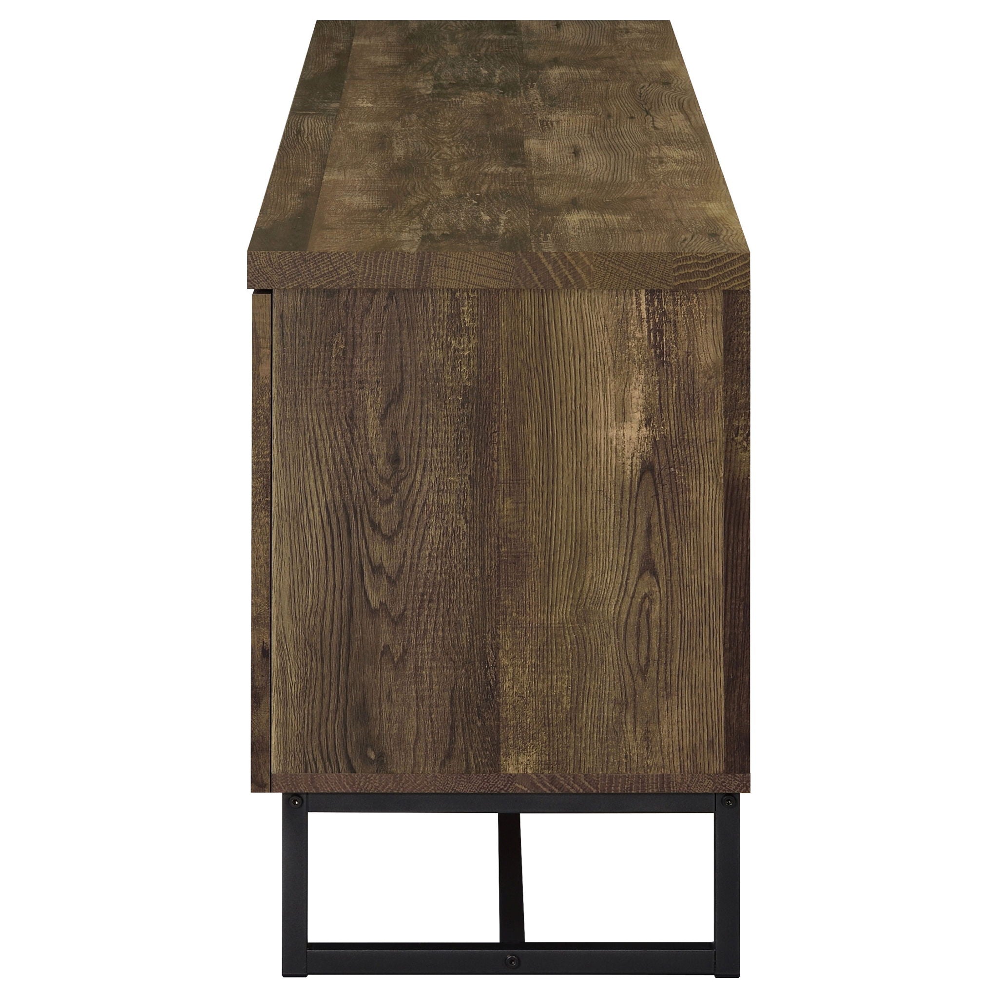 Chase - 2 Door Console With Herringbone Design - Oak