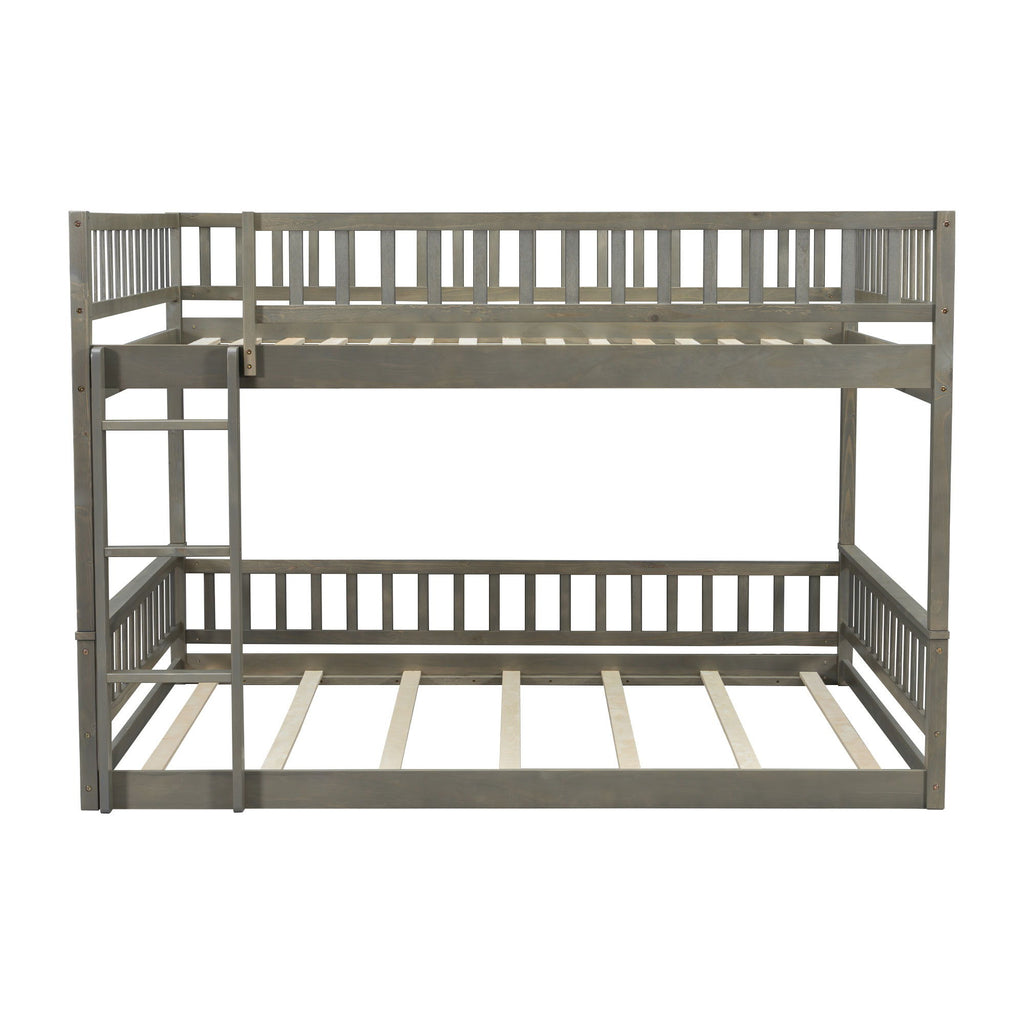 Bunk Bed With Ladder And Guardrails