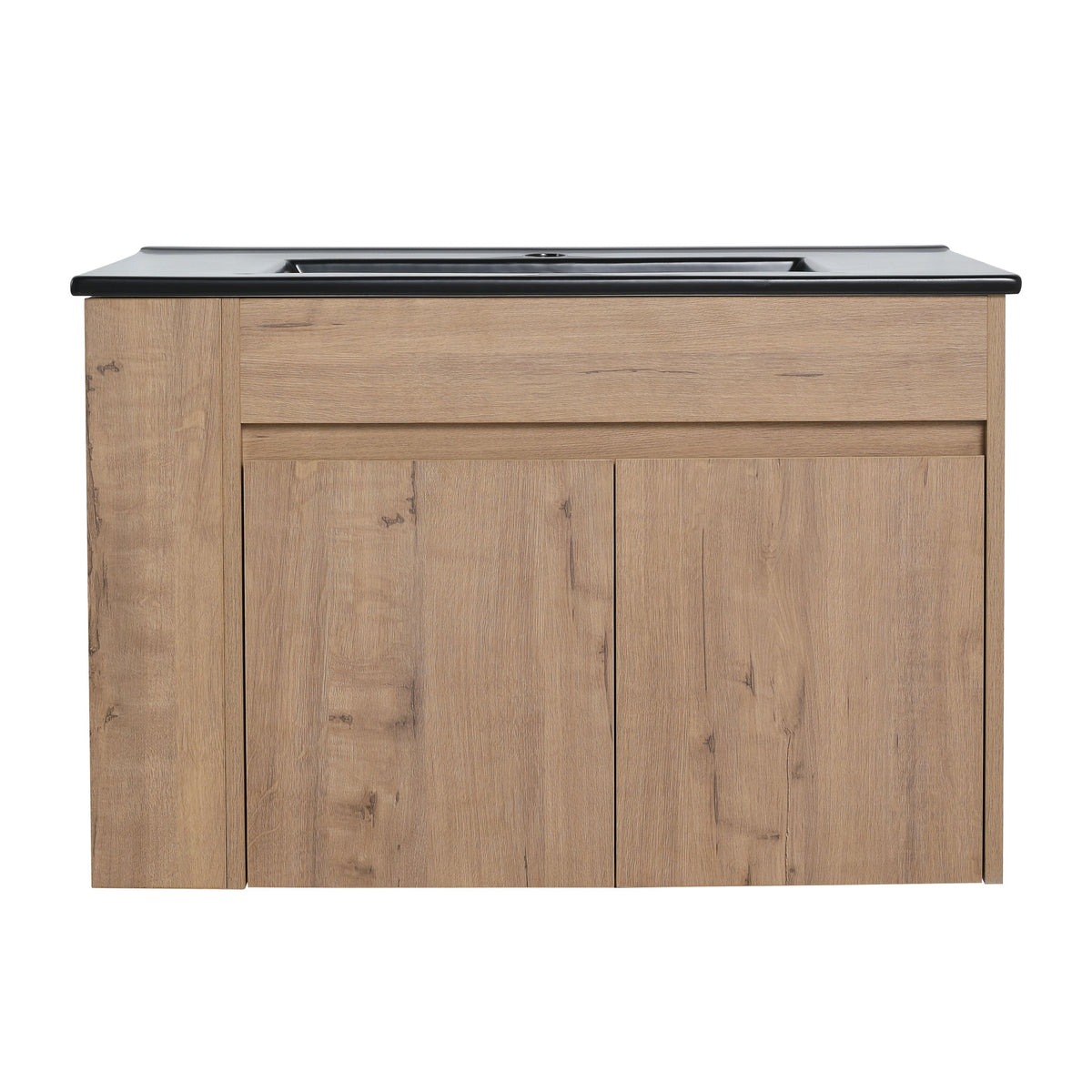 Wall Mounted Bathroom Vanity With Basin And Adjustable Open Shelf