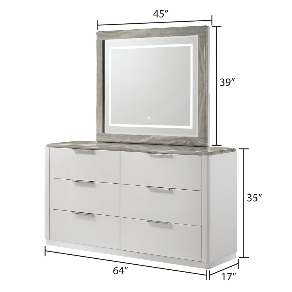 Jazz - 6 Drawer Dresser (Mirror Not Included) - White