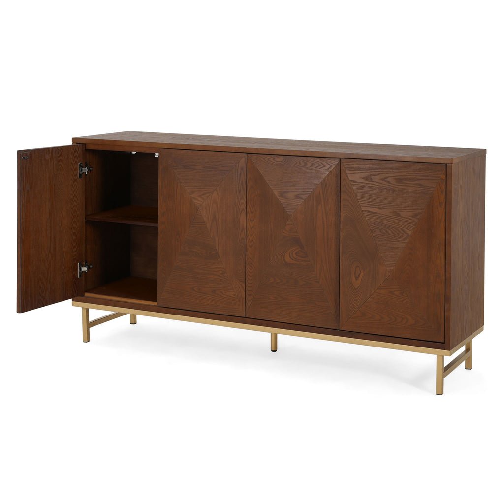 Tamid - Modern Wide Handcrafted Sideboard With Adjustable Shelves