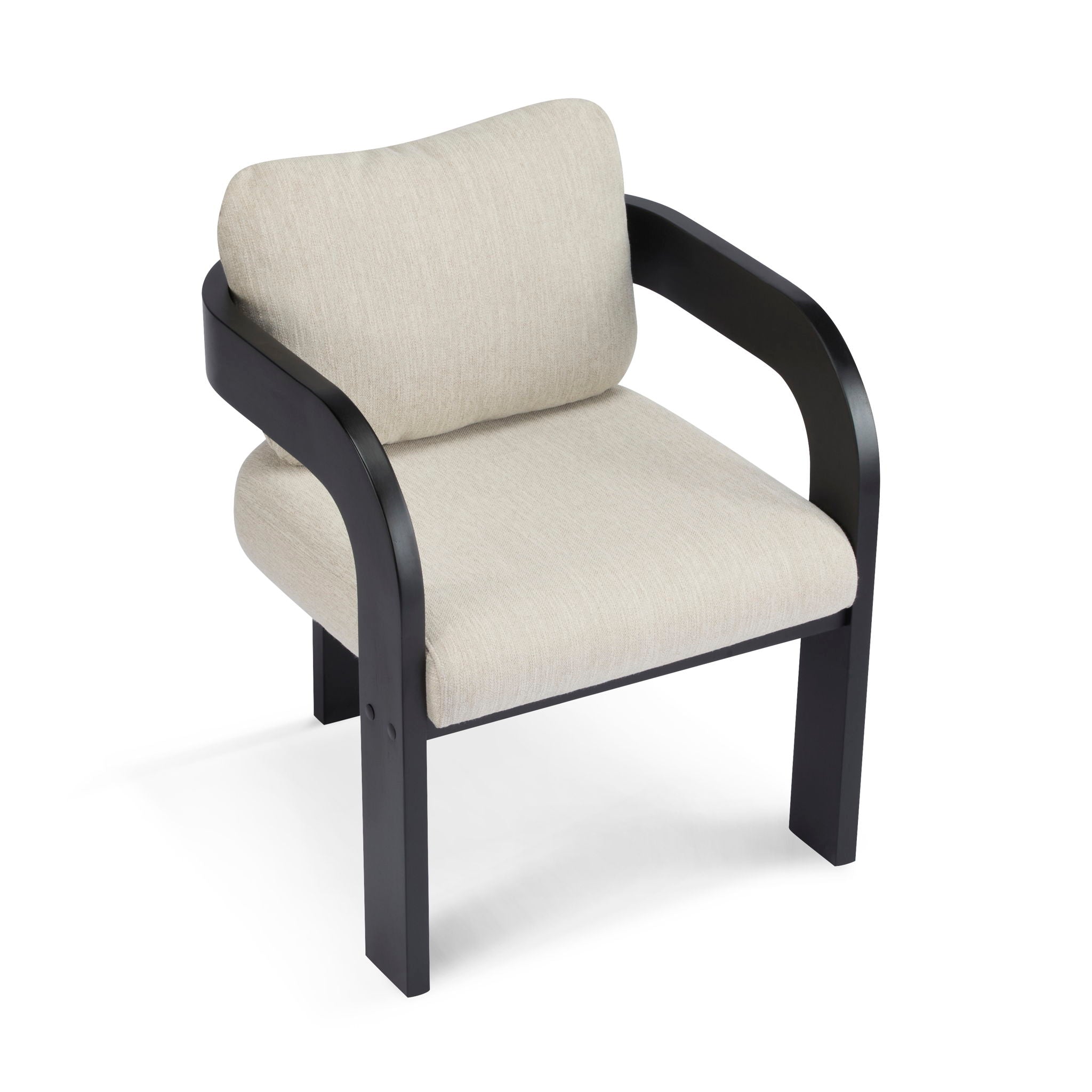 Dining Chairs & Pillow Back (Set of 2) - Beige / Black