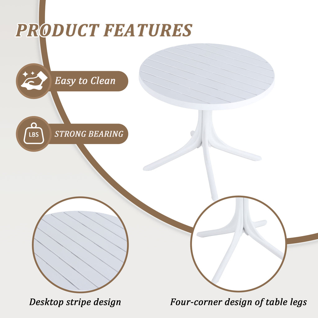 4 Piece Set Of Modern Color Block Designed Single Chairs With Round Table