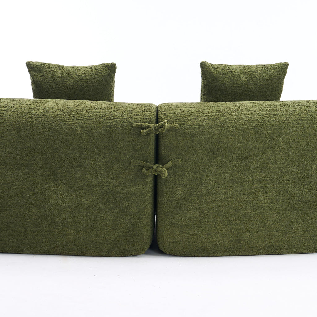 4 Seater Sofa With Fabric, 30D, 60 Hardness Full Sponge, 4 Pillow For Living Room, Home Furniture Sleeper Sectional Sofa For Apartment