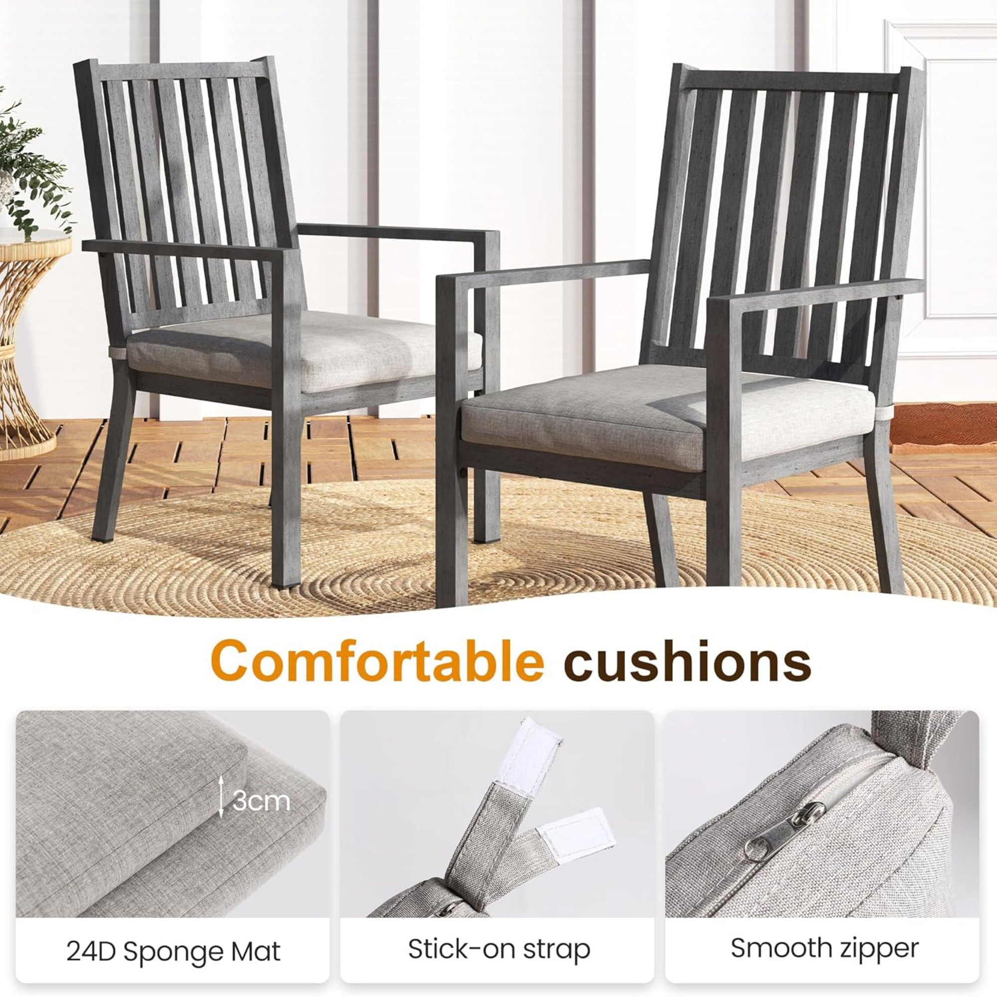 Patio Dining Chairs With Thick Cushions