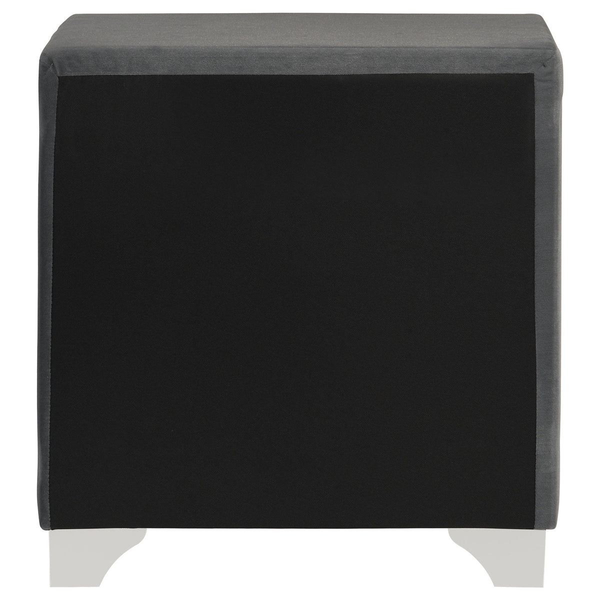Upholstered 2 Drawer Nightstand With Accents