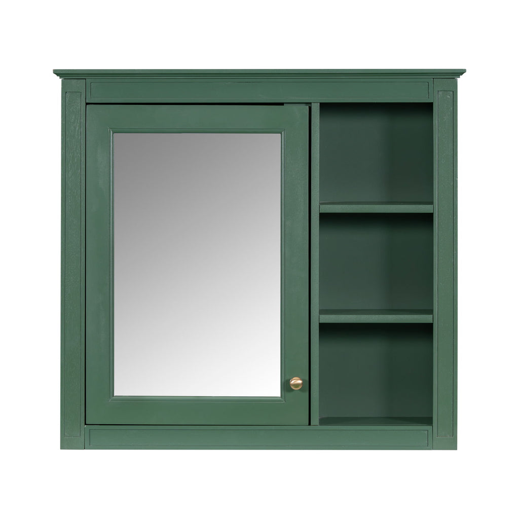 Bathroom Vanity With Medicine Cabinet, Royal Mirror Cabinet, Modern Bathroom Storage Cabinet With 2 Soft Closing Doors And 4 Drawers