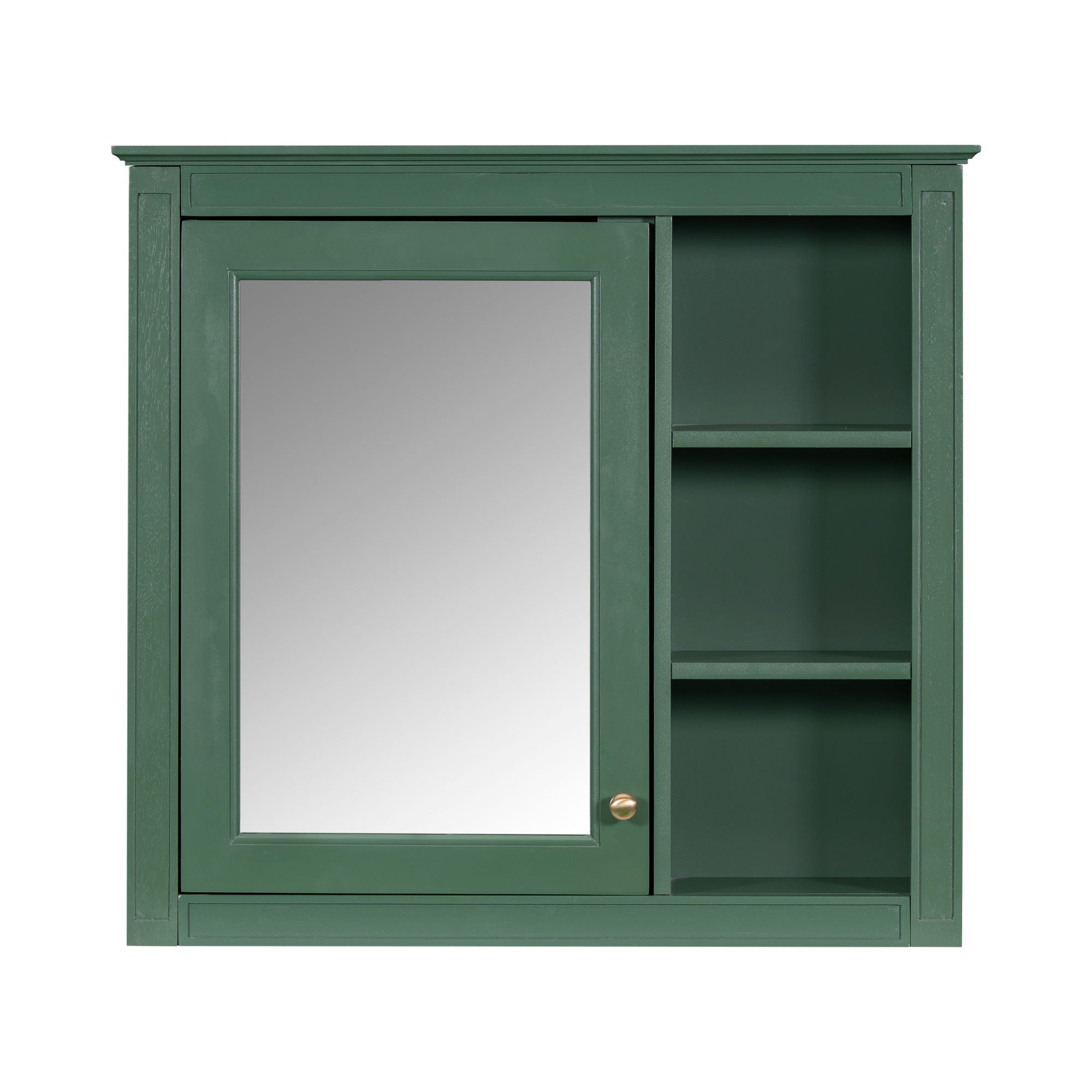 Bathroom Vanity With Medicine Cabinet, Royal Mirror Cabinet, Modern Bathroom Storage Cabinet With 2 Soft Closing Doors And 4 Drawers