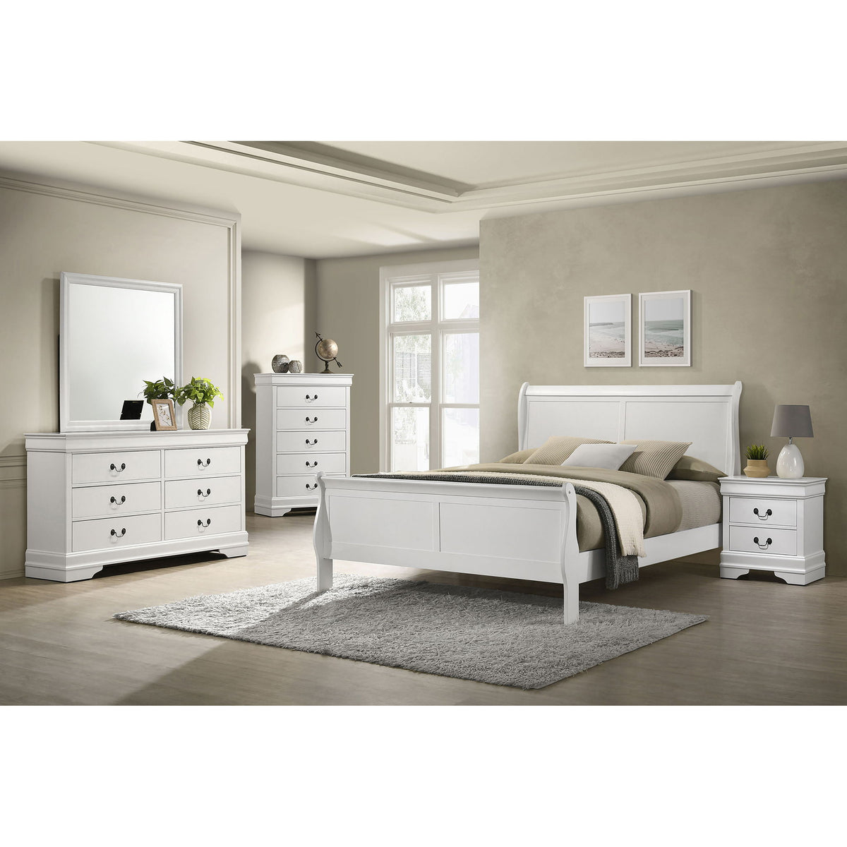 2 Drawer Nightstand - White