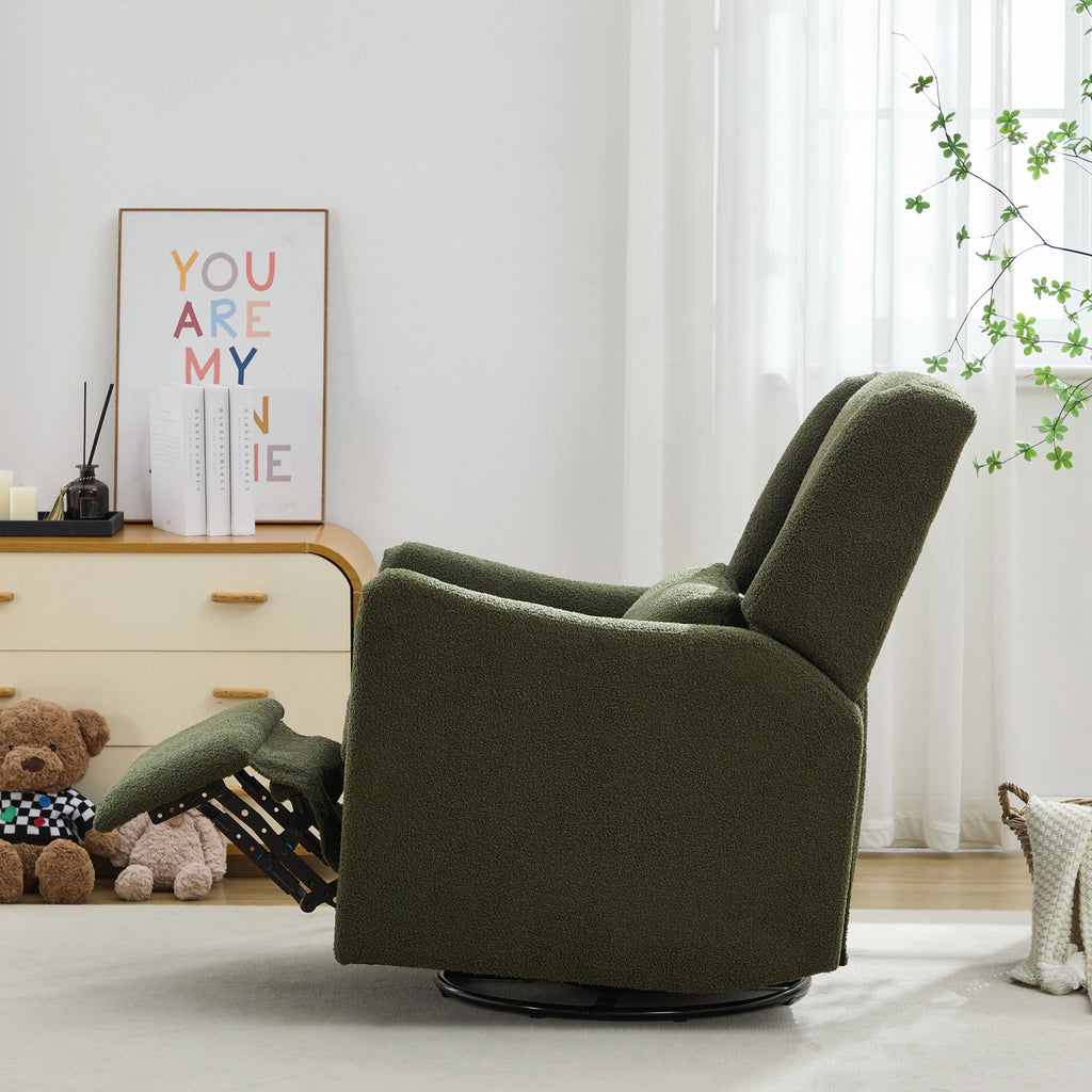 Wide Wingback Swivel Glider Rocker Recliner Chair