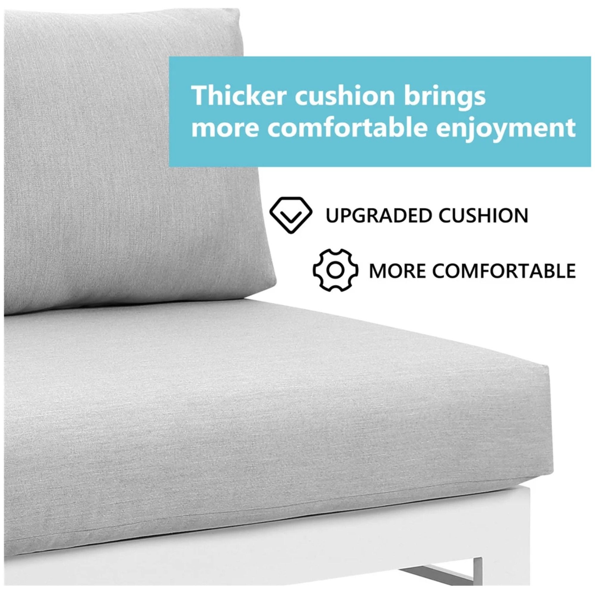 Outdoor Patio Set, All-Weather With Thick Cushions