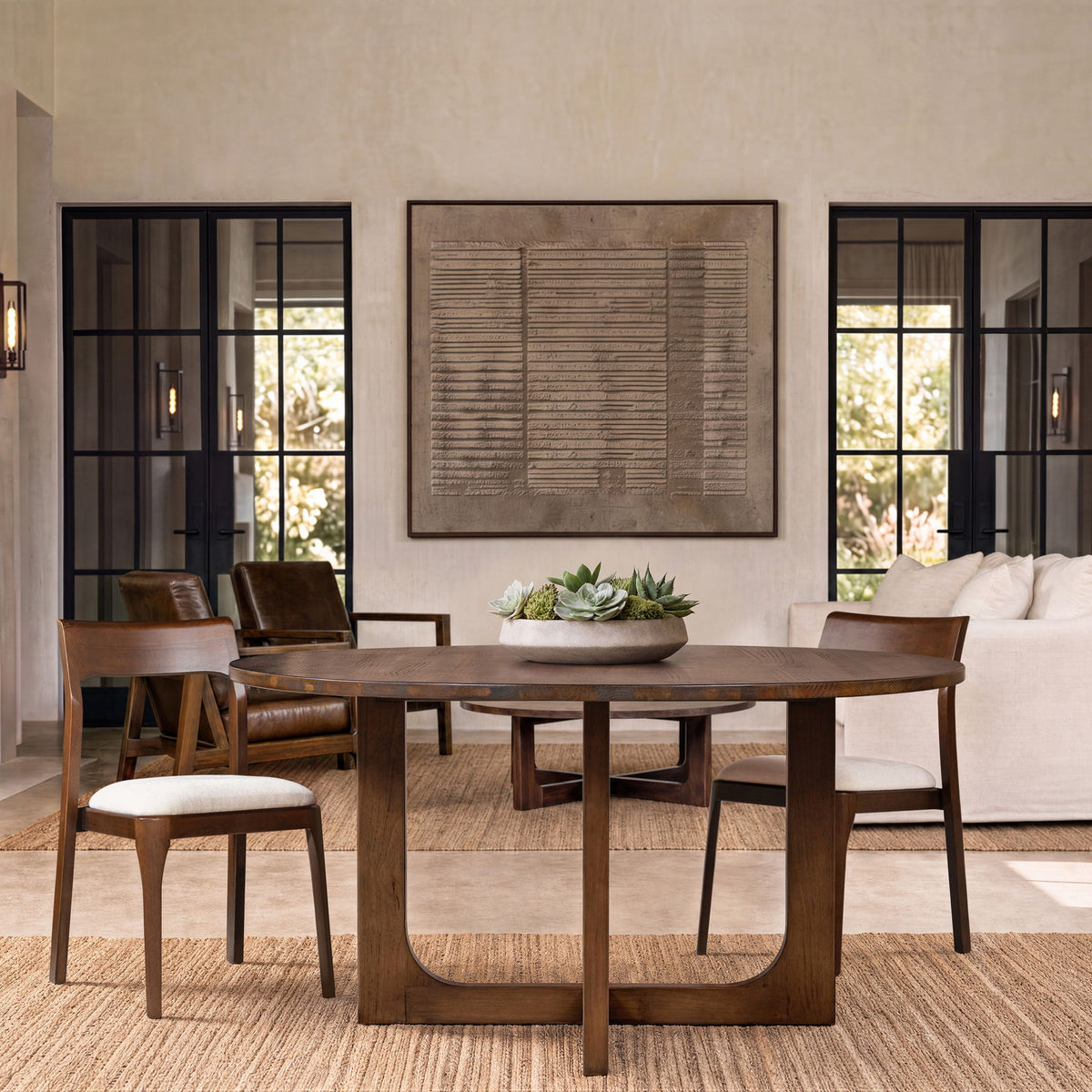 Pino - Round Dining Table - Dark Brown