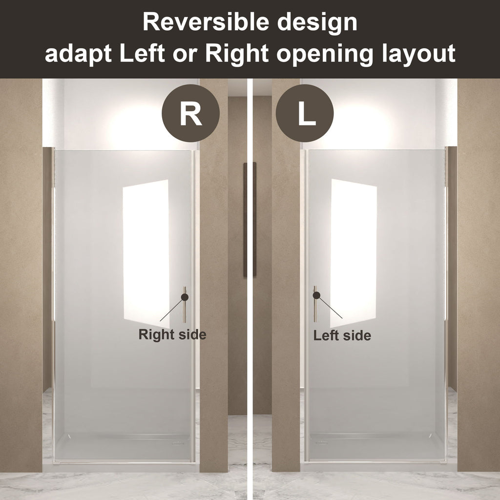 Shower Door With Glass And Explosion Proof Safety Film