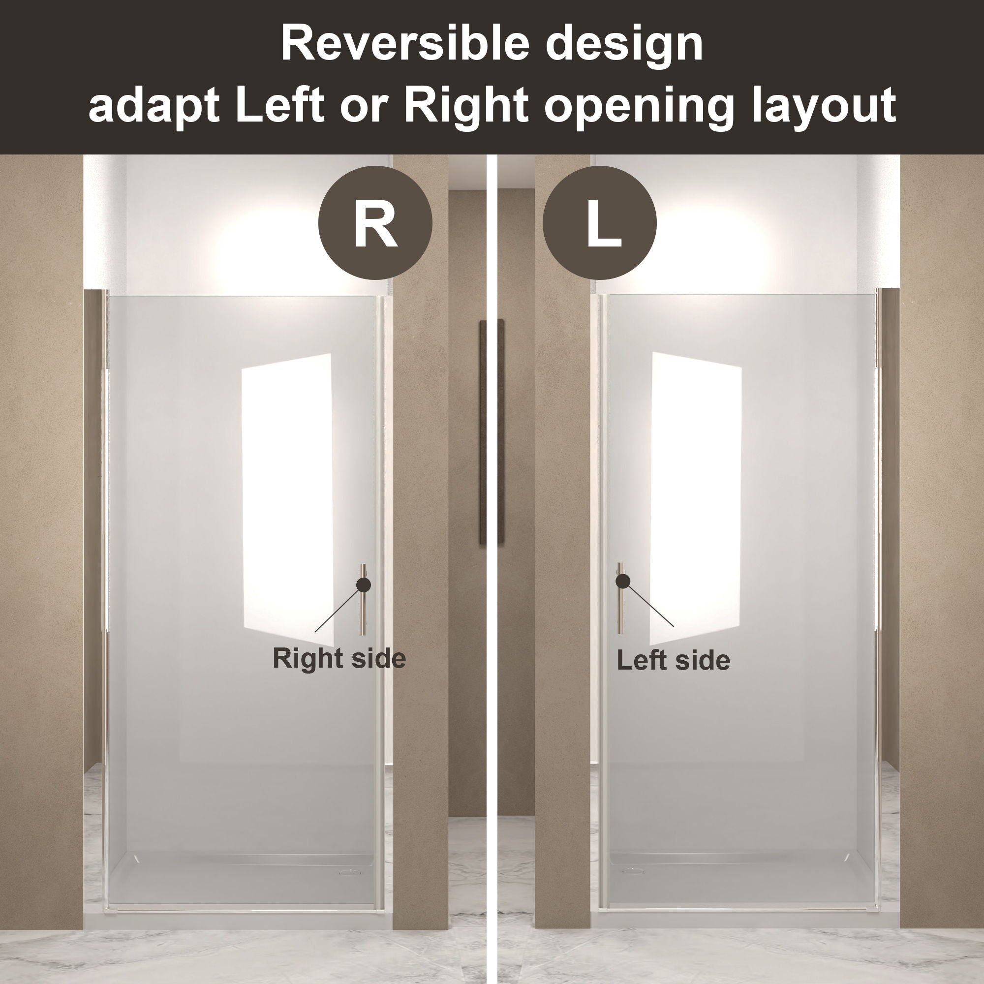 Shower Door With Glass And Explosion Proof Safety Film