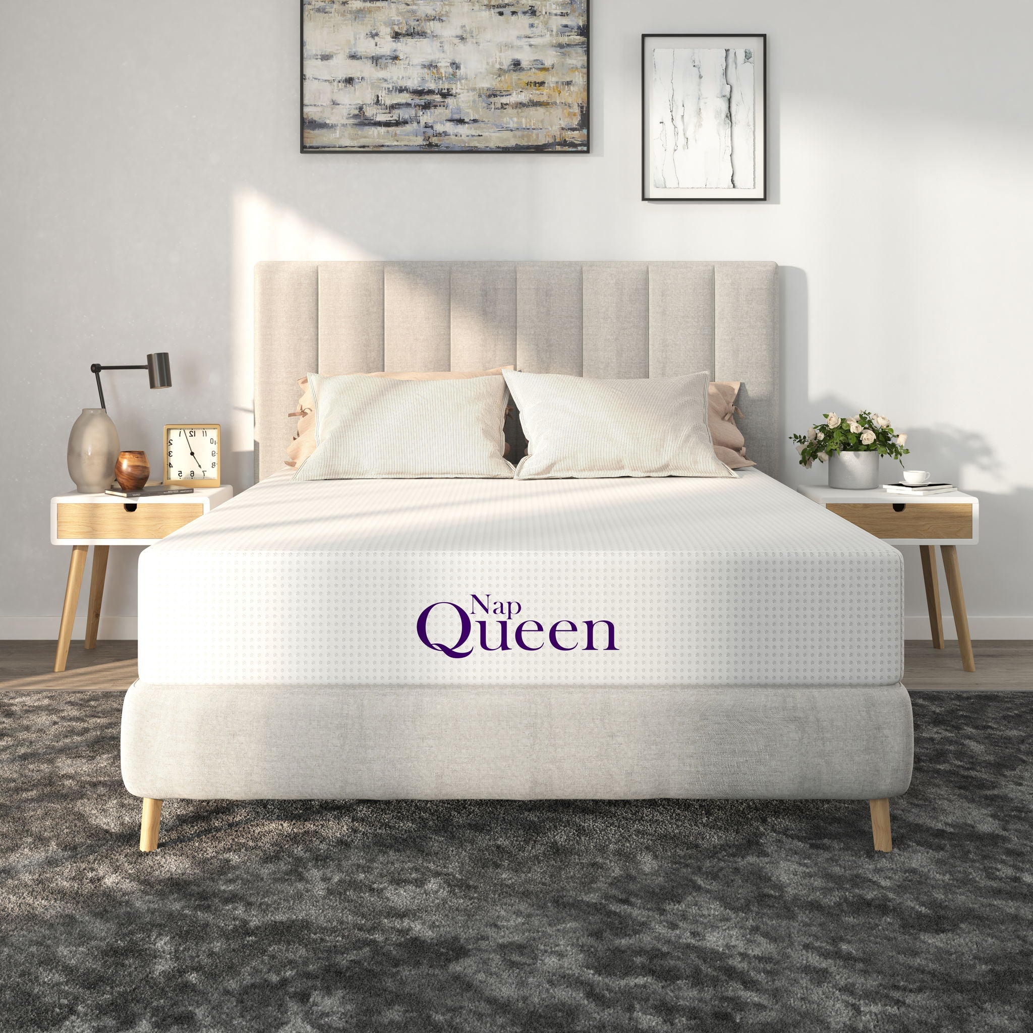 8" Memory Foam Mattress With Charcoal Infusion And Silky Mesh Cover