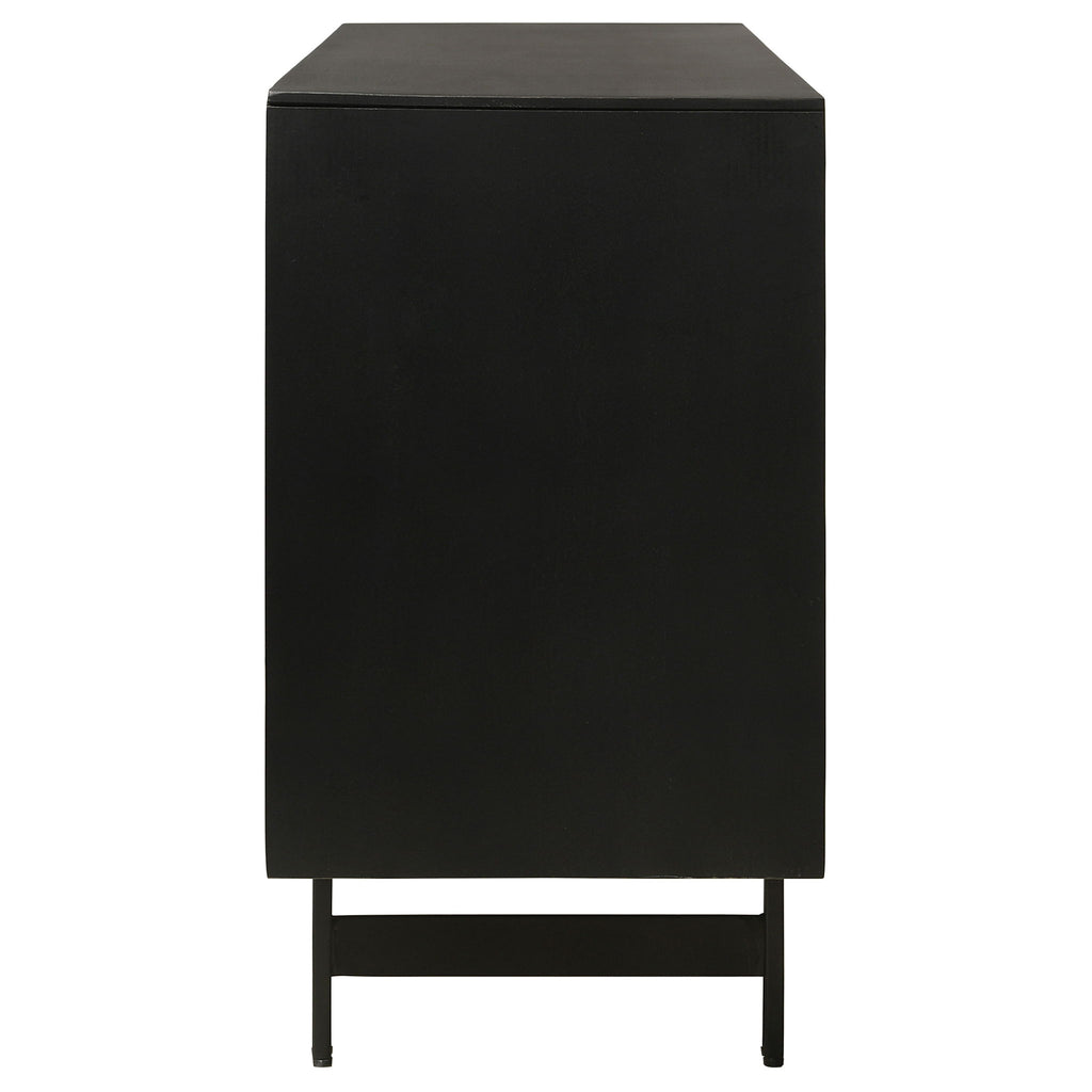Madrid - 3 Door Accent Cabinet Doors - Natural / Black