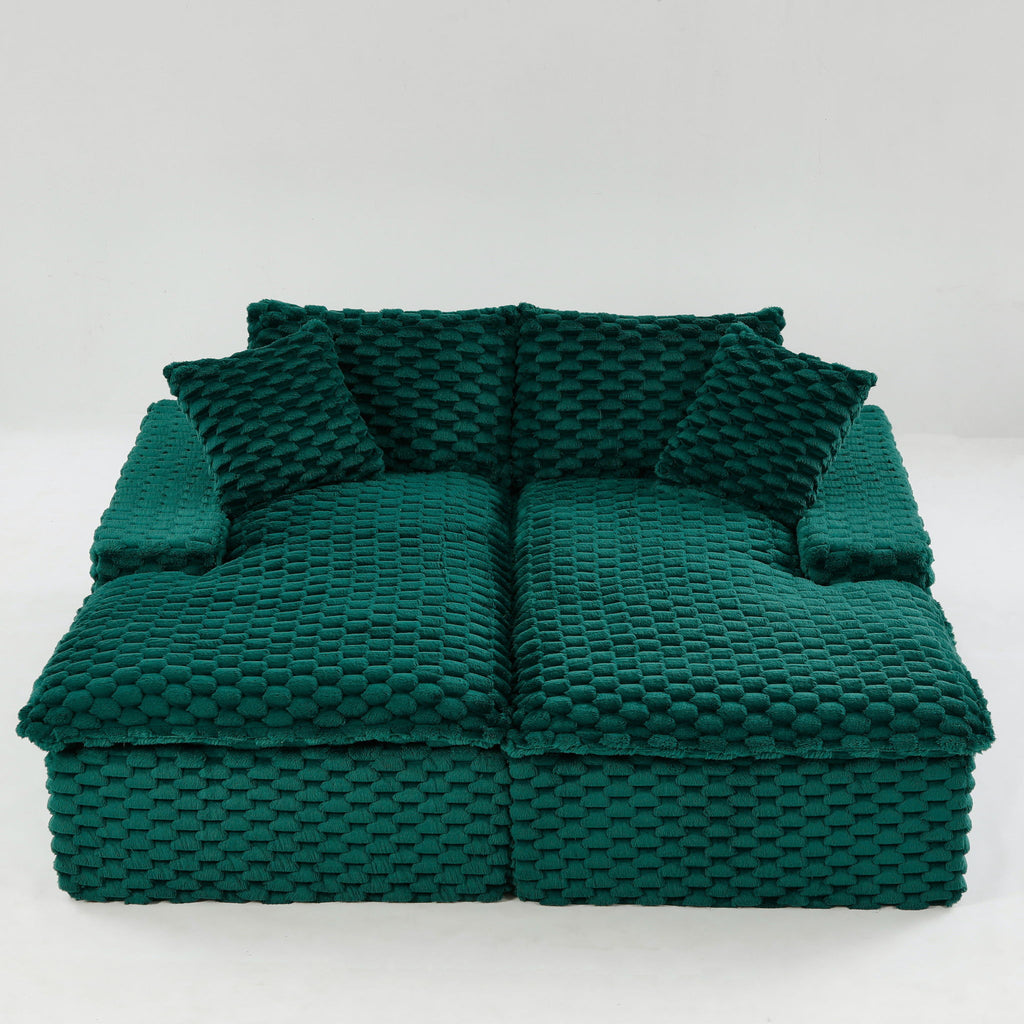 Double Chaise Lounge With Full Compressed Sponge