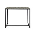 Ernesto - Outdoor Industrial Acacia Wood Bar Table With Metal Frame - Gray / Black
