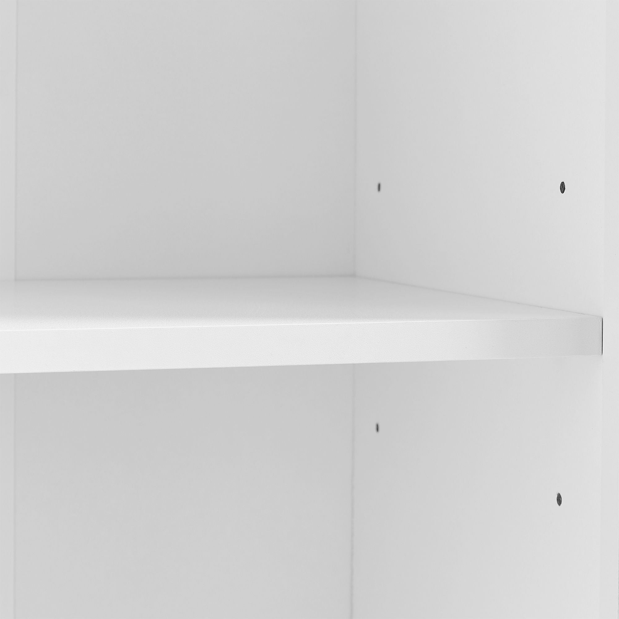 Modern Tall Storage Cabinet With Tilt-Out Compartment, Adjustable Shelves