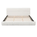 Upholstered Platform Bed Frame With Soft Boucle Headboard