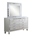 1 Piece Dresser With Snake Skin Bedroom Furniture - Silver