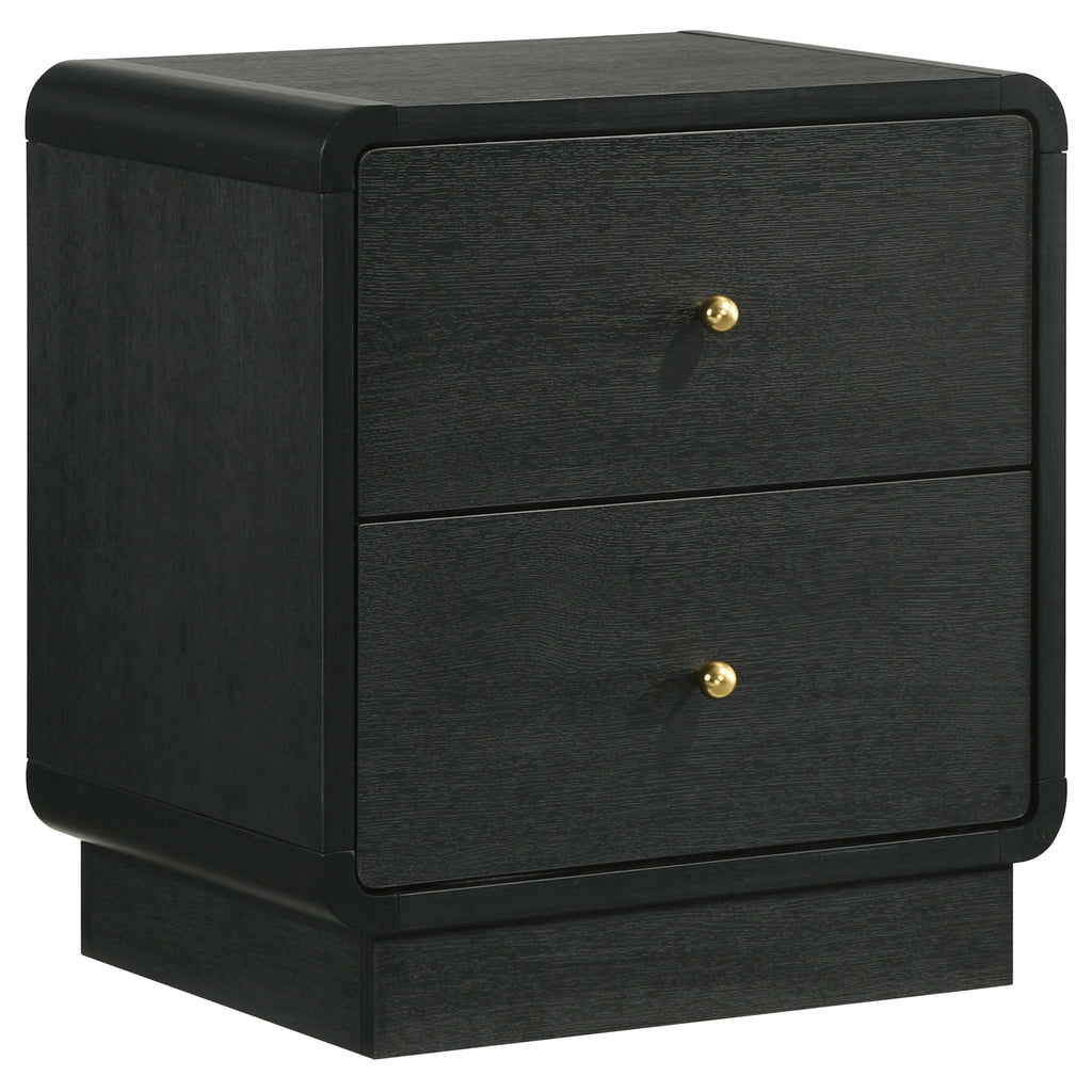 Burton - 2 Drawer Nightstand - Black