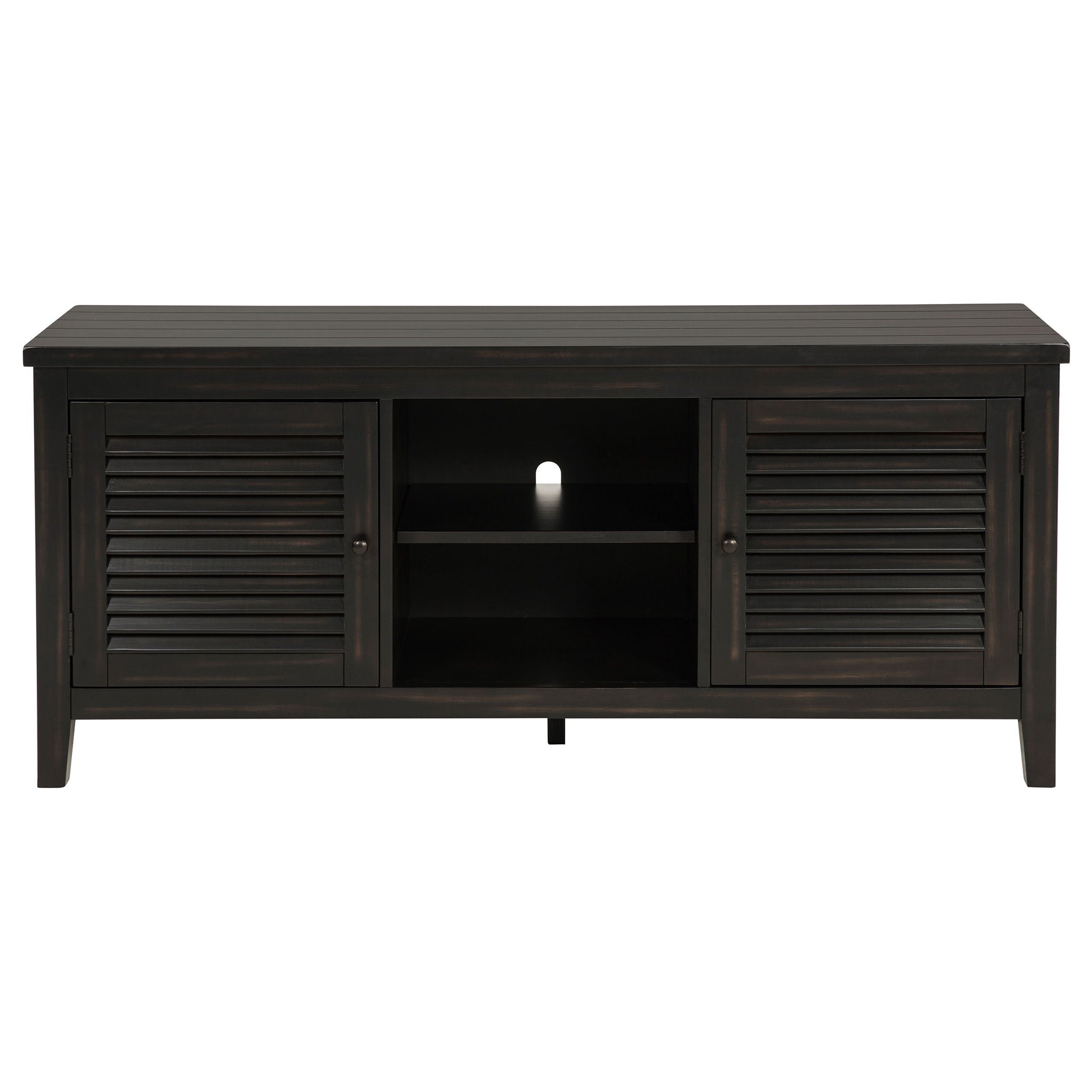 Sutter - 2 Door TV Stand With Mission Design - Dark Brown