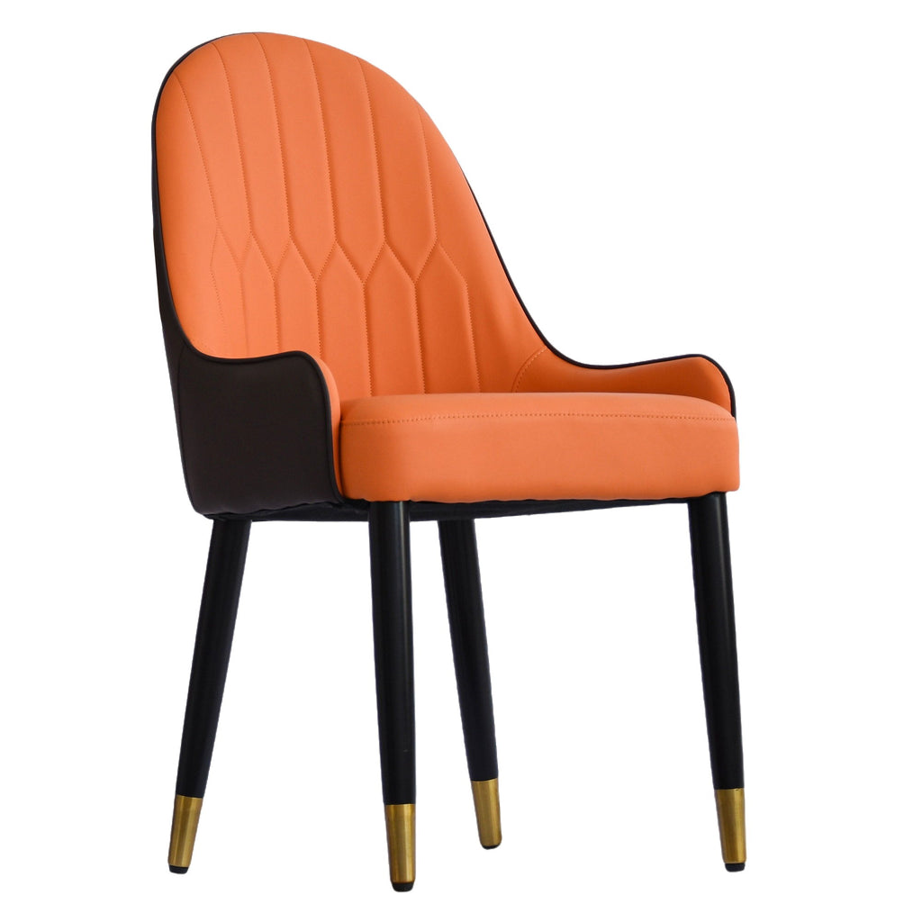 Modern Sponge-Filled Dining Chair, Solid Wood Metal Legs, Suitable For Restaurants, Living Rooms And Rooms (Set of 2)