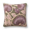 Folly - 22" x 22" Pillow - Olive Green / Multi