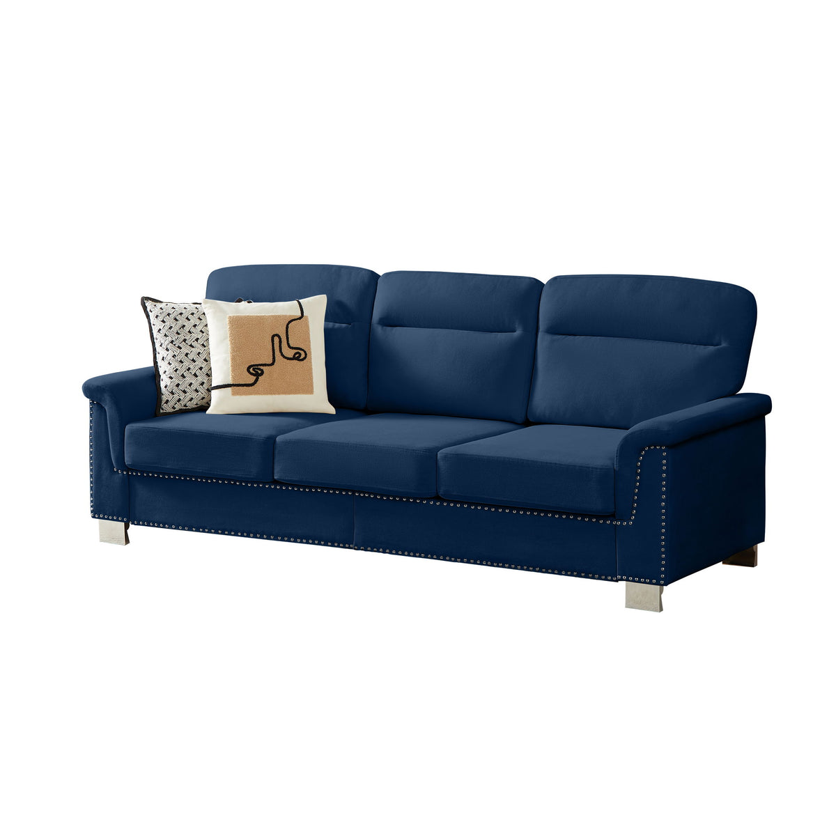 3 Seater Elegant Stationary Sofa