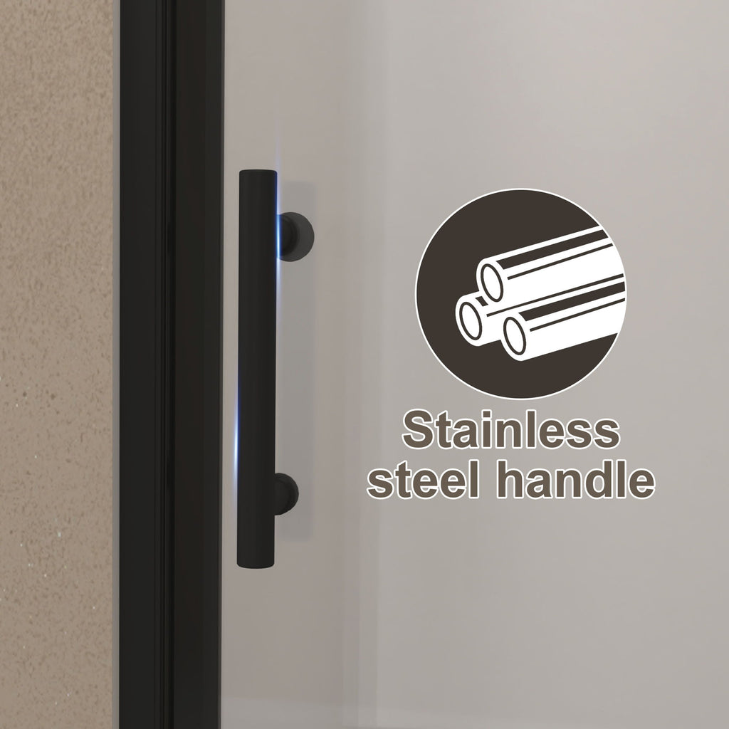 Shower Door With Glass And Explosion Proof Safety Film