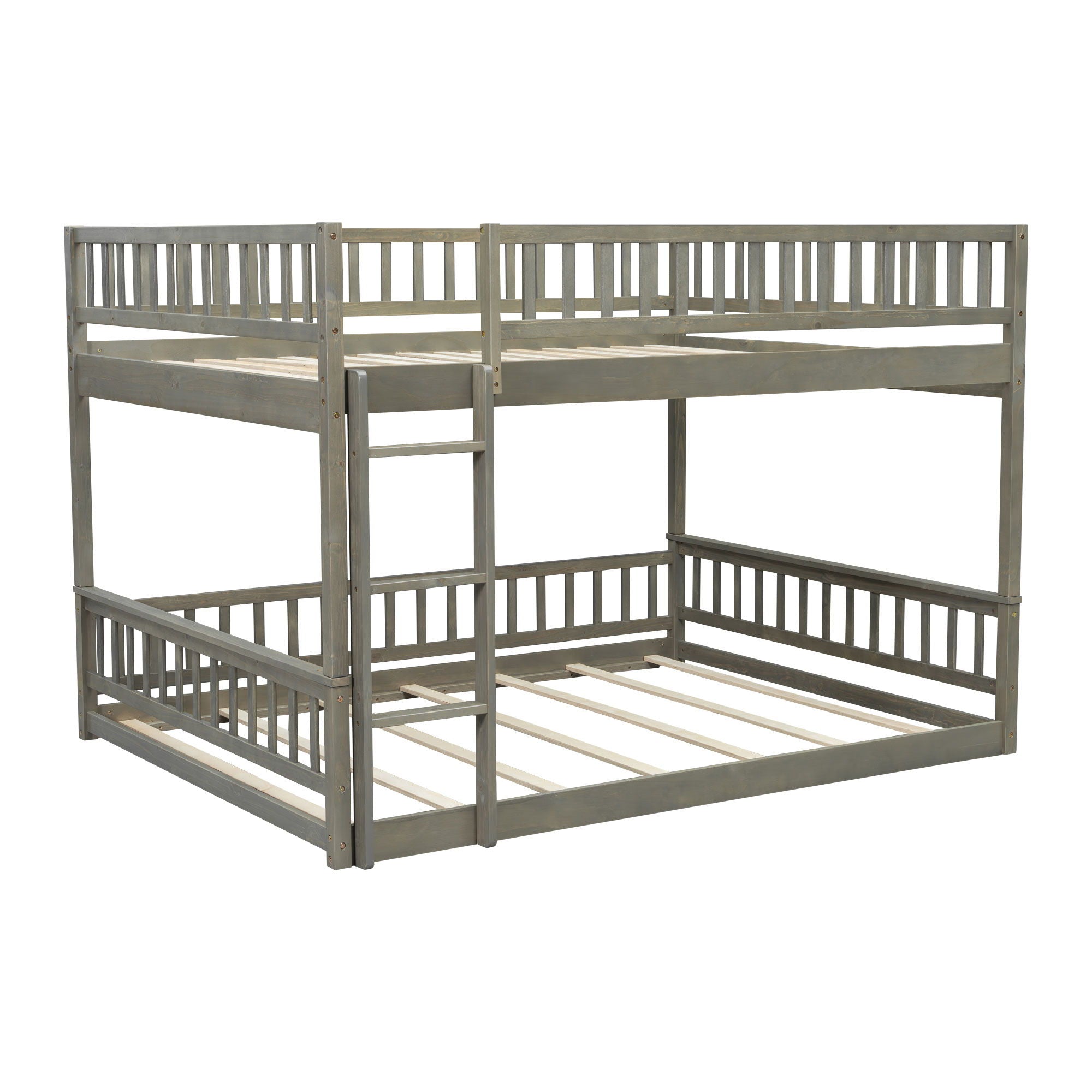 Bunk Bed With Ladder And Guardrails