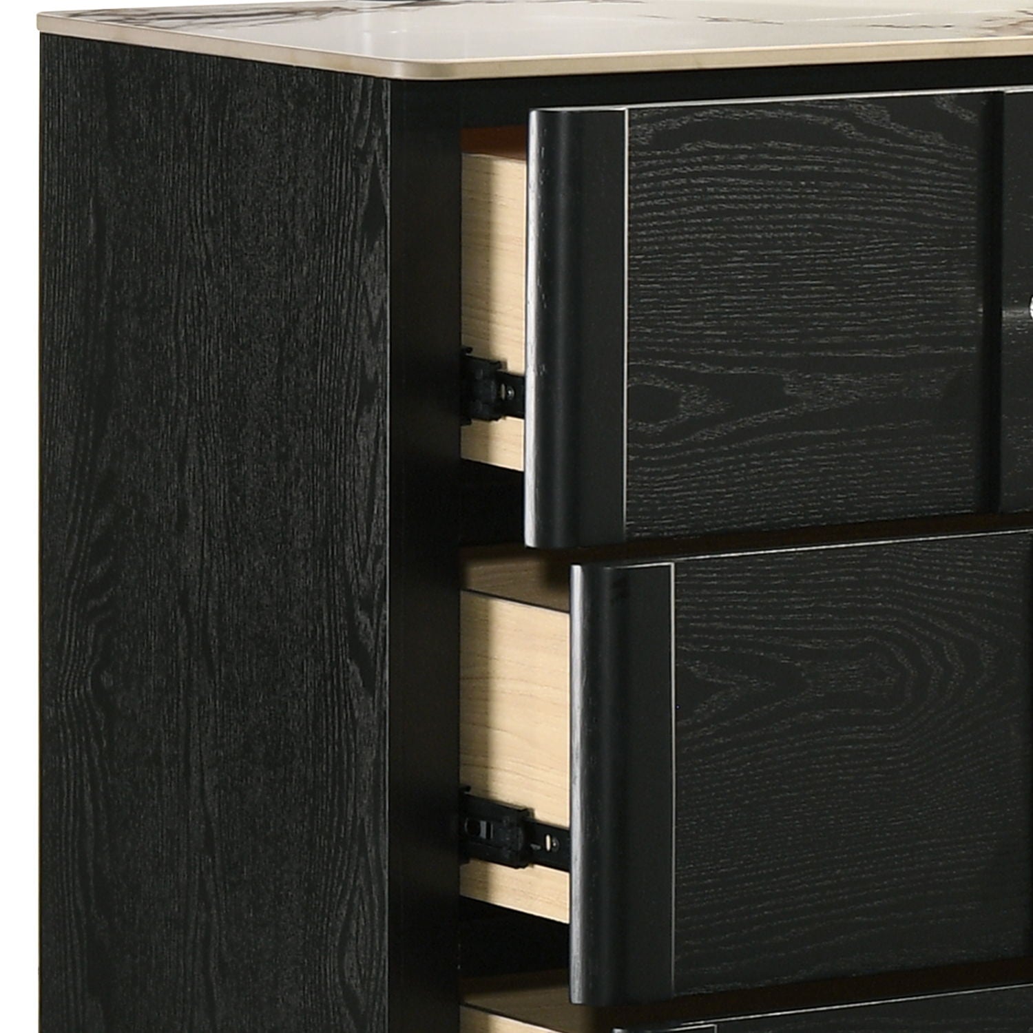 Opel - 6 Drawer Dresser - Black