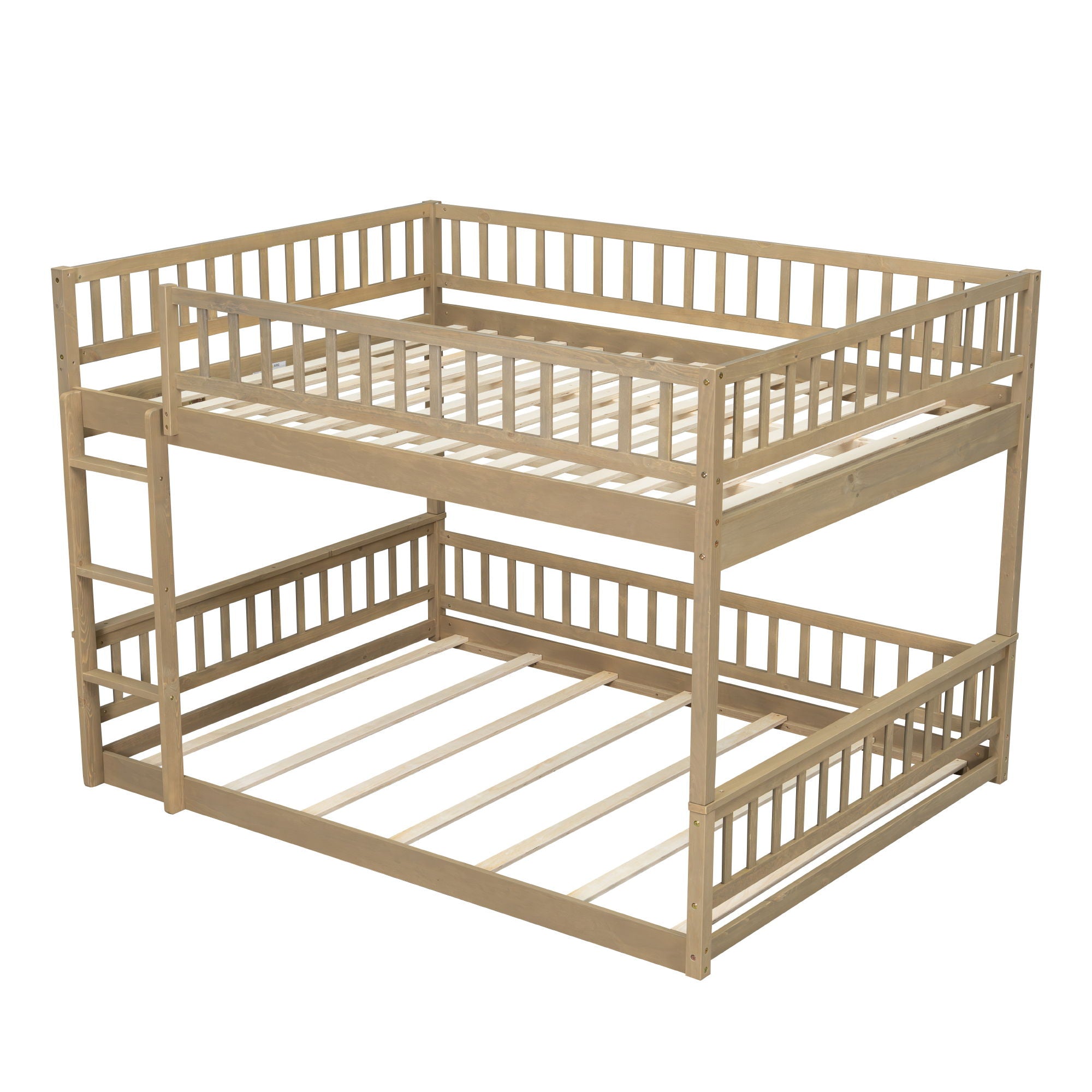 Bunk Bed With Ladder And Guardrails