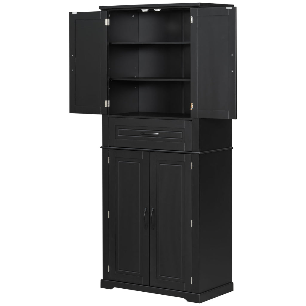 Bathroom Storage Cabinet With Multifunctional Storage Space, Drawer With Slide Rails, Adjustable Shelf