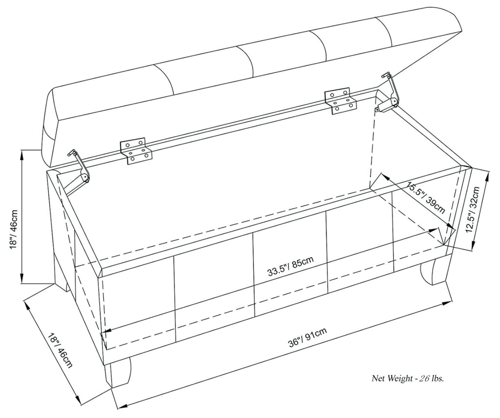Dover - Multifunctional Storage Ottoman Bench