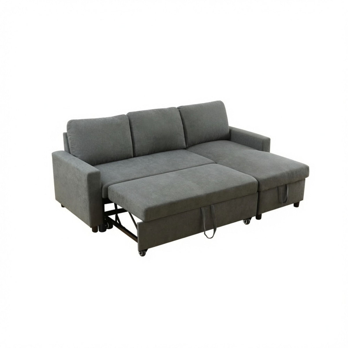 L - Shaped Convertible Sofa Bed With Storage Chaise
