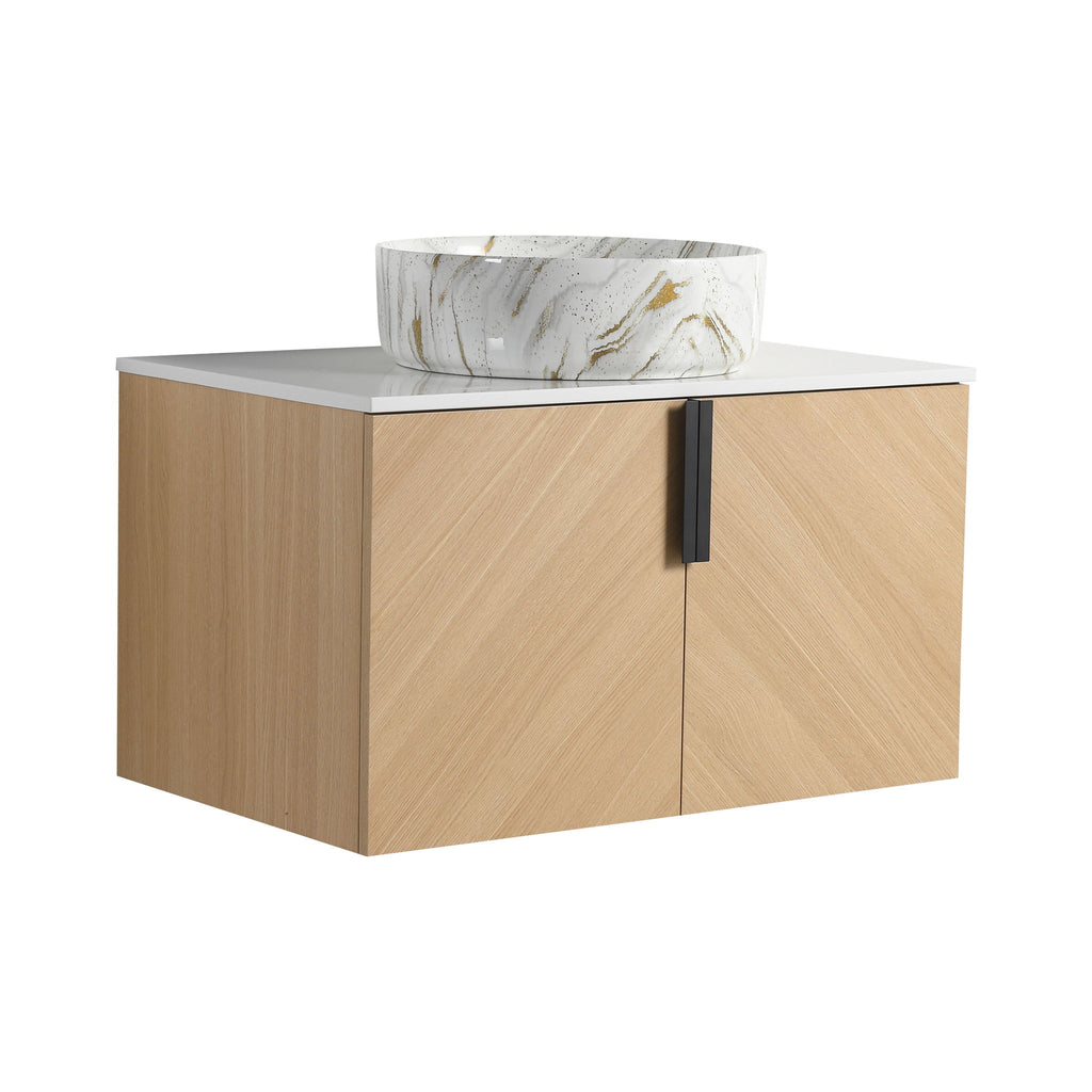 Wall Mounted Bathroom Vanity & Art Sink