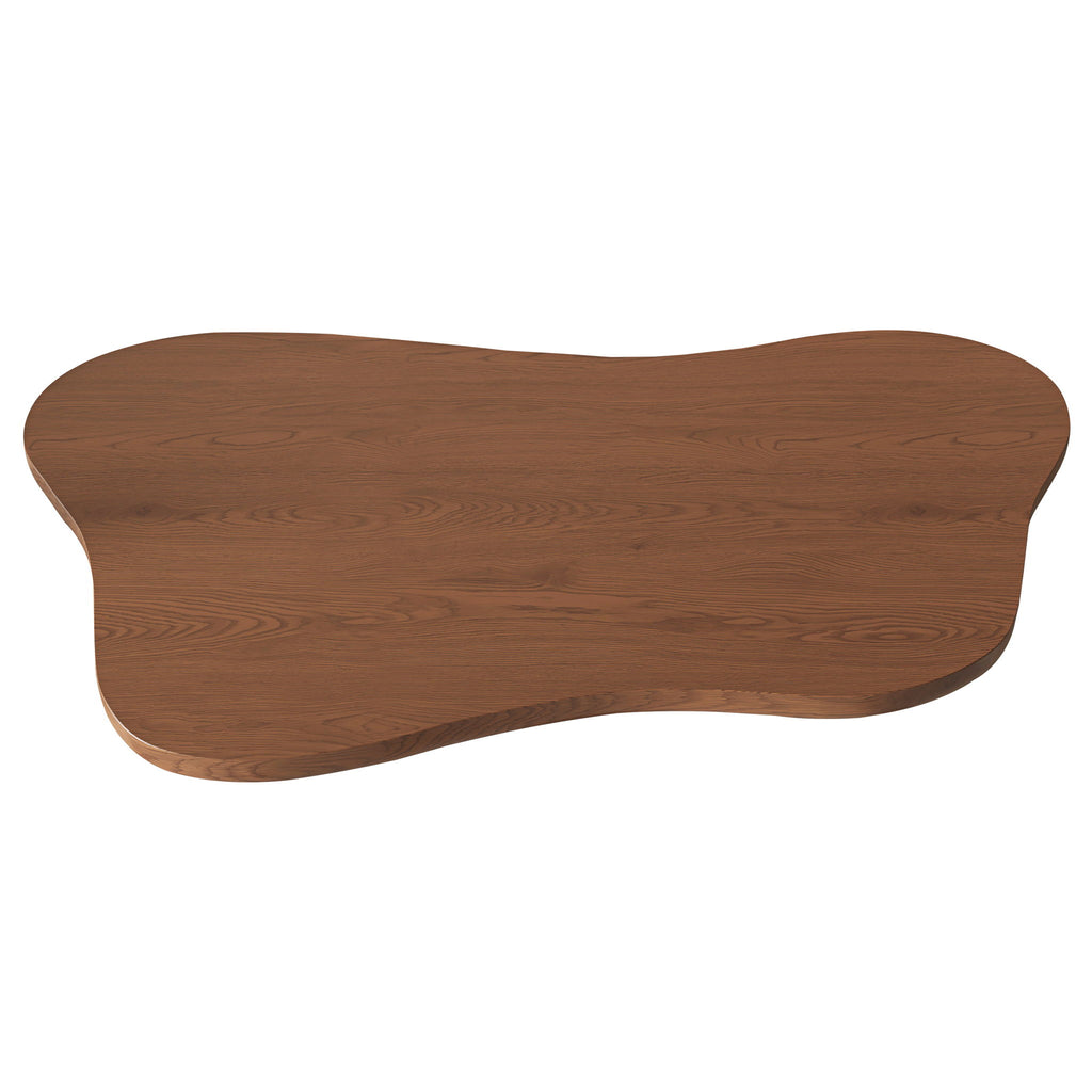 Cloud Coffee Table With 2 Drawers & Multi Layer Storage - Dark Walnut / Matt Black