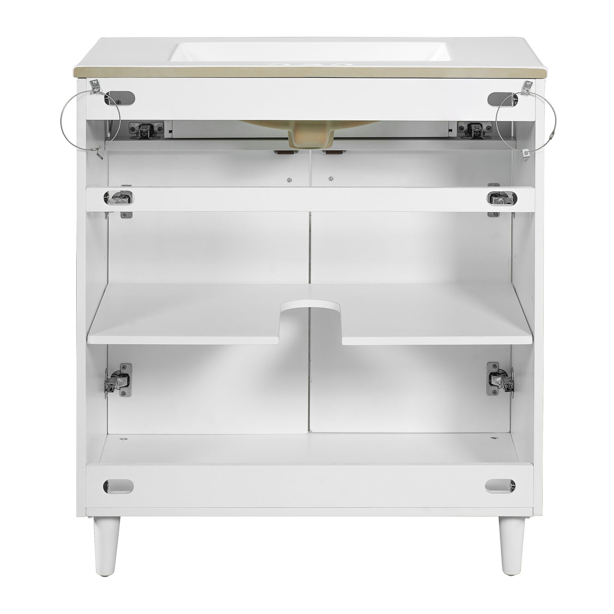 Modern Bathroom Vanity With Sink, Cabinet With Adjustable Shelf