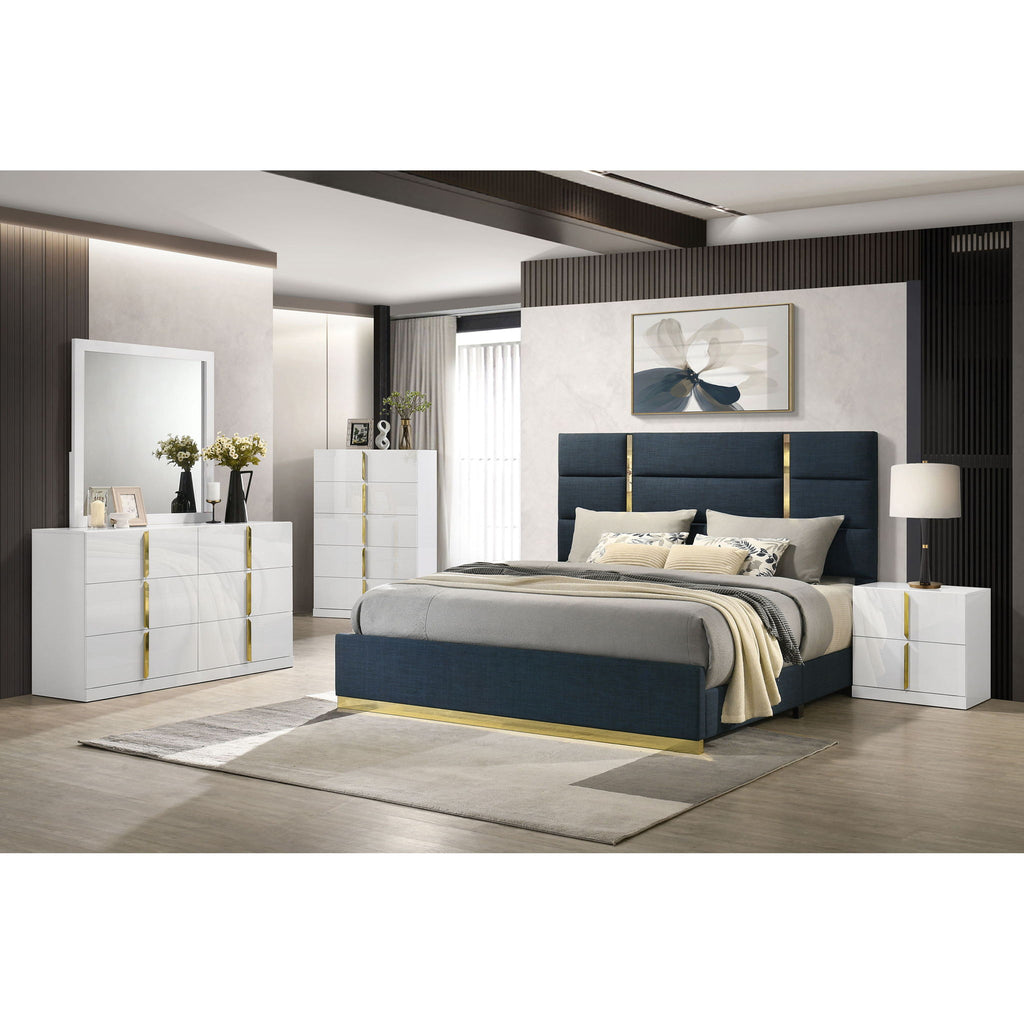 Lauryn - 5 Drawer Bedroom Chest - Gloss White