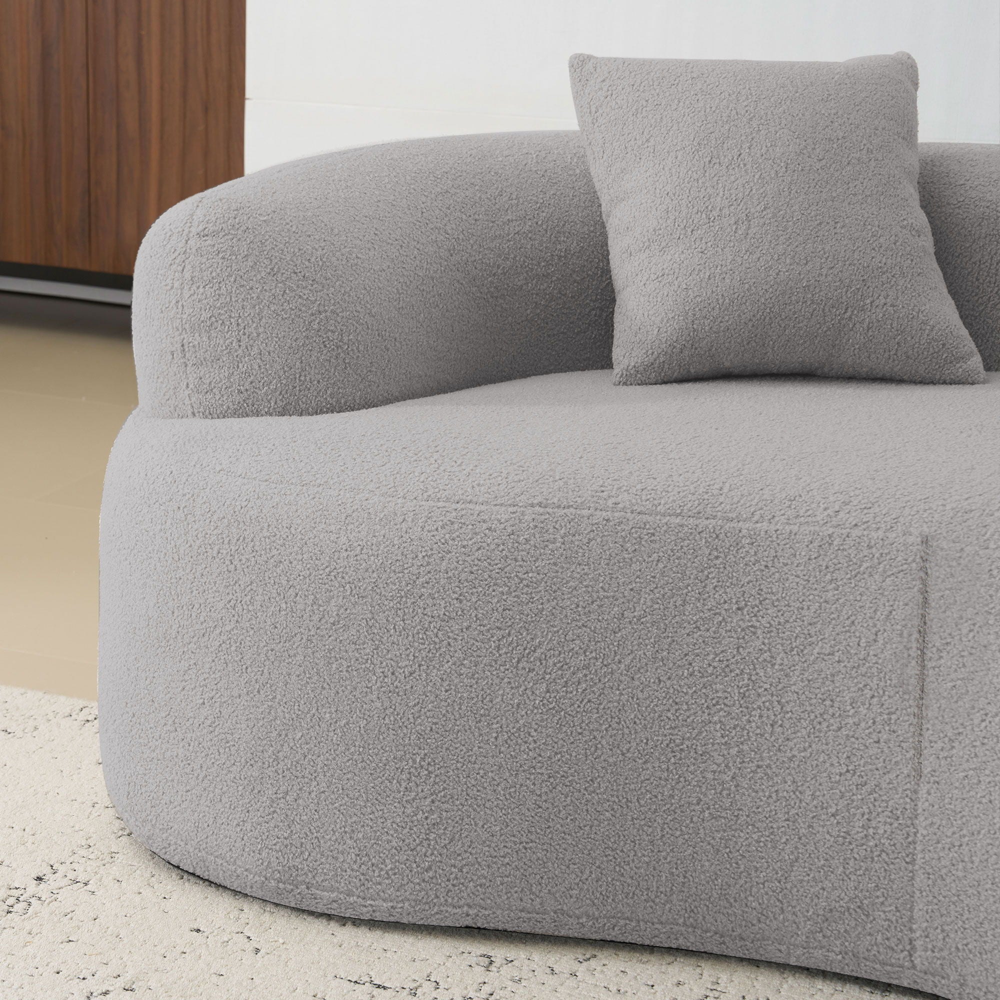 Modern Curved Loveseat