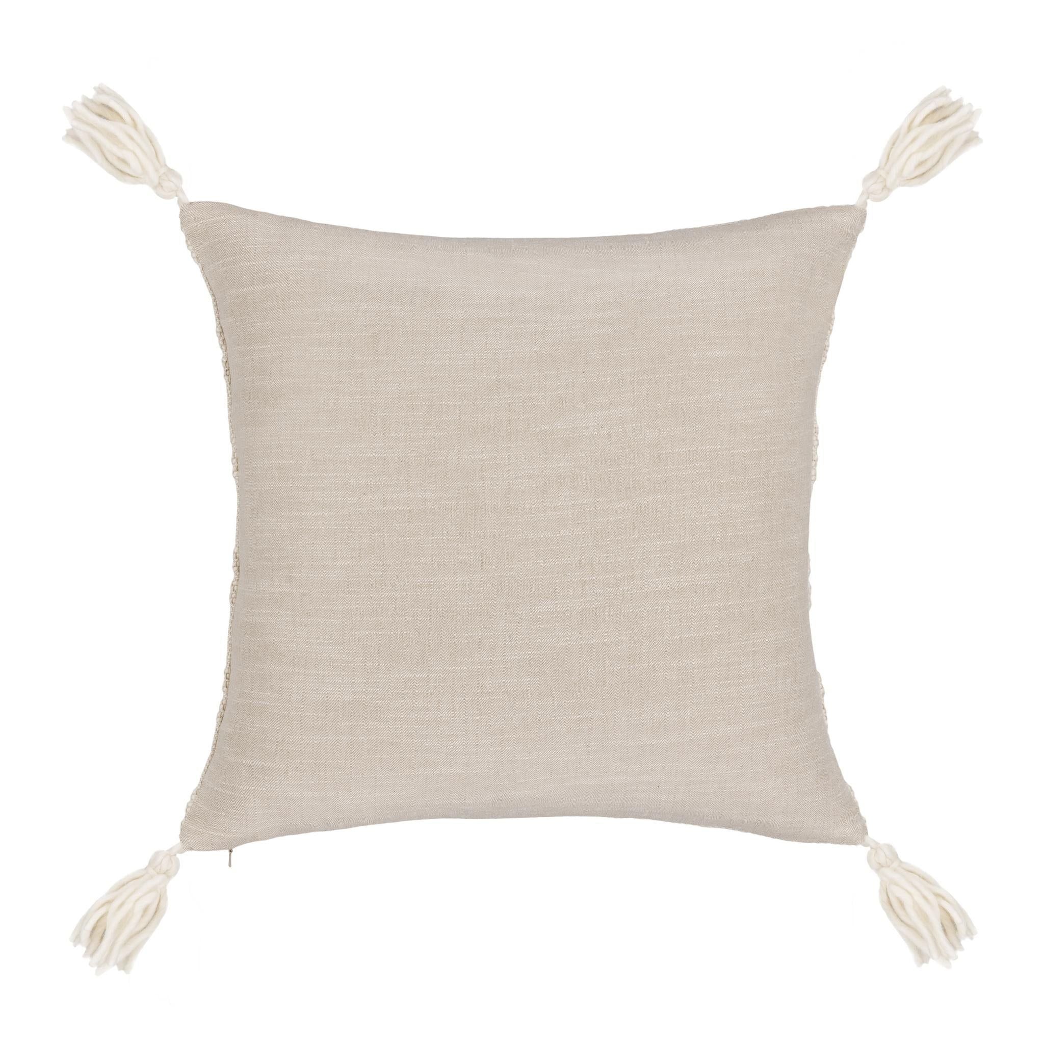 York - 26" x 26" Pillow - Natural / Ivory