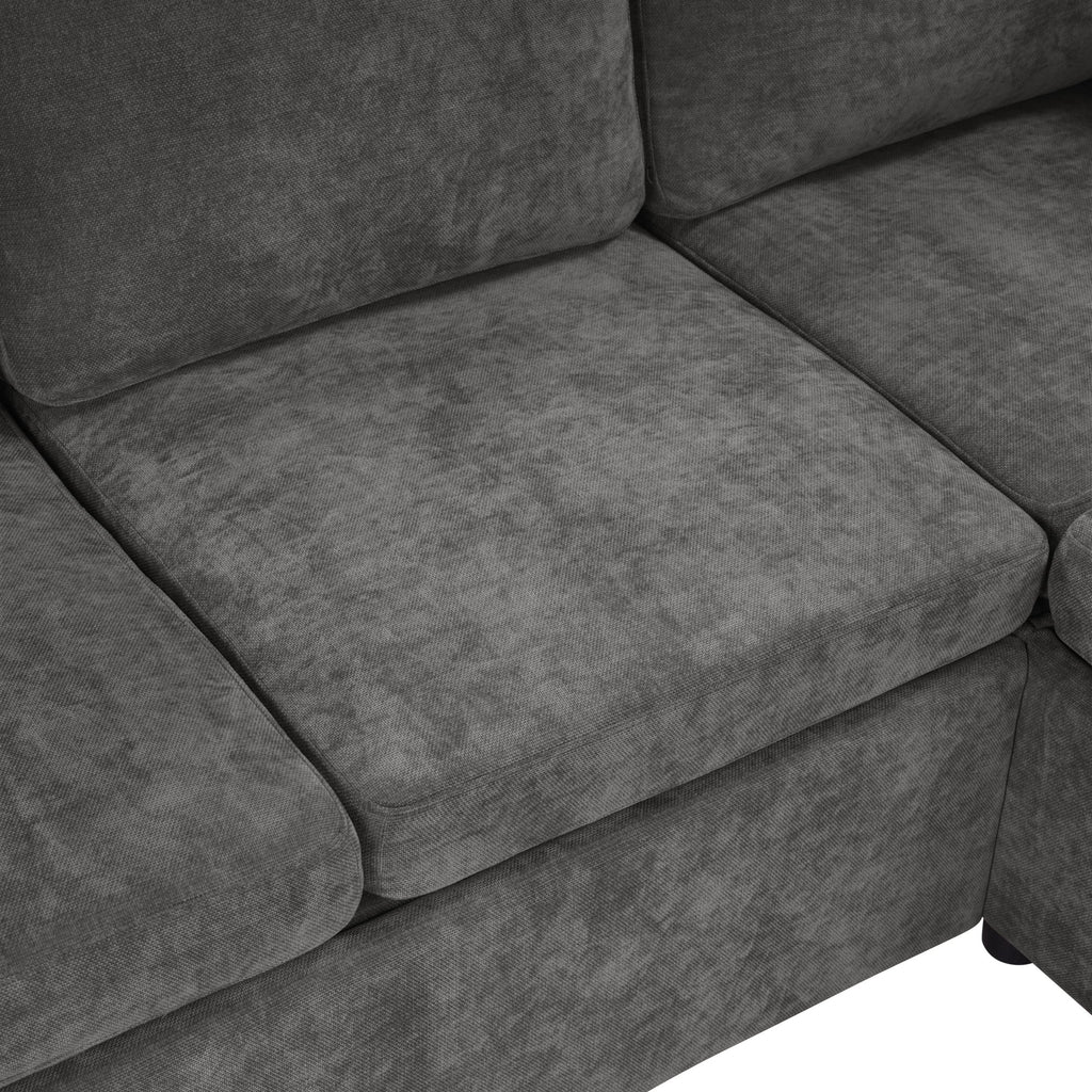 Modern L Shaped Sectional Sofa Bed With Hidden Storage Upholstery
