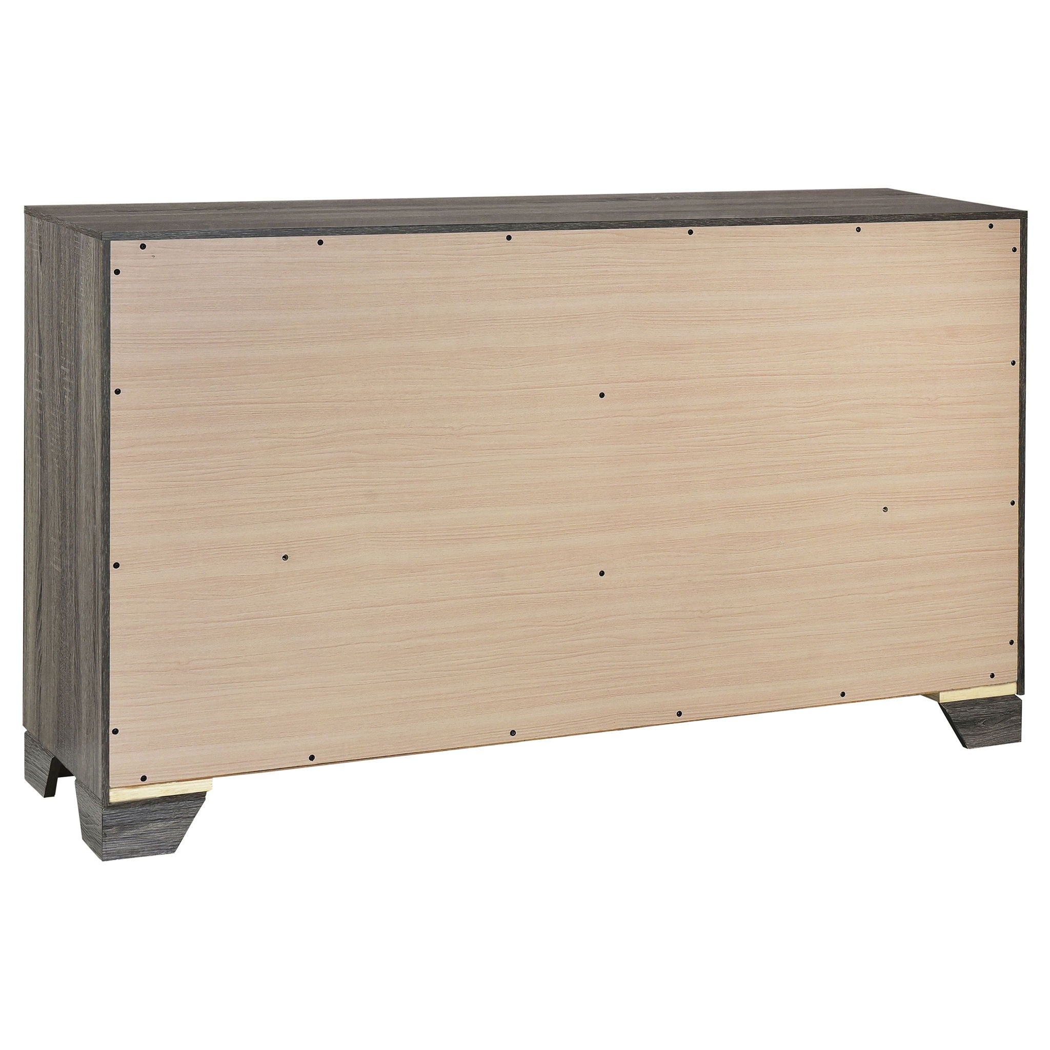 Funston - 6 Drawer Dresser Cabinet - Brown Oak